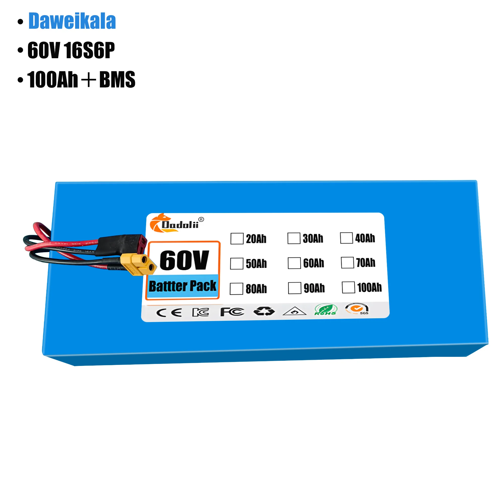 60V 100Ah 16S6P ebike battery  - 60V 50Ah Electric Scooter Battery 评论和价格