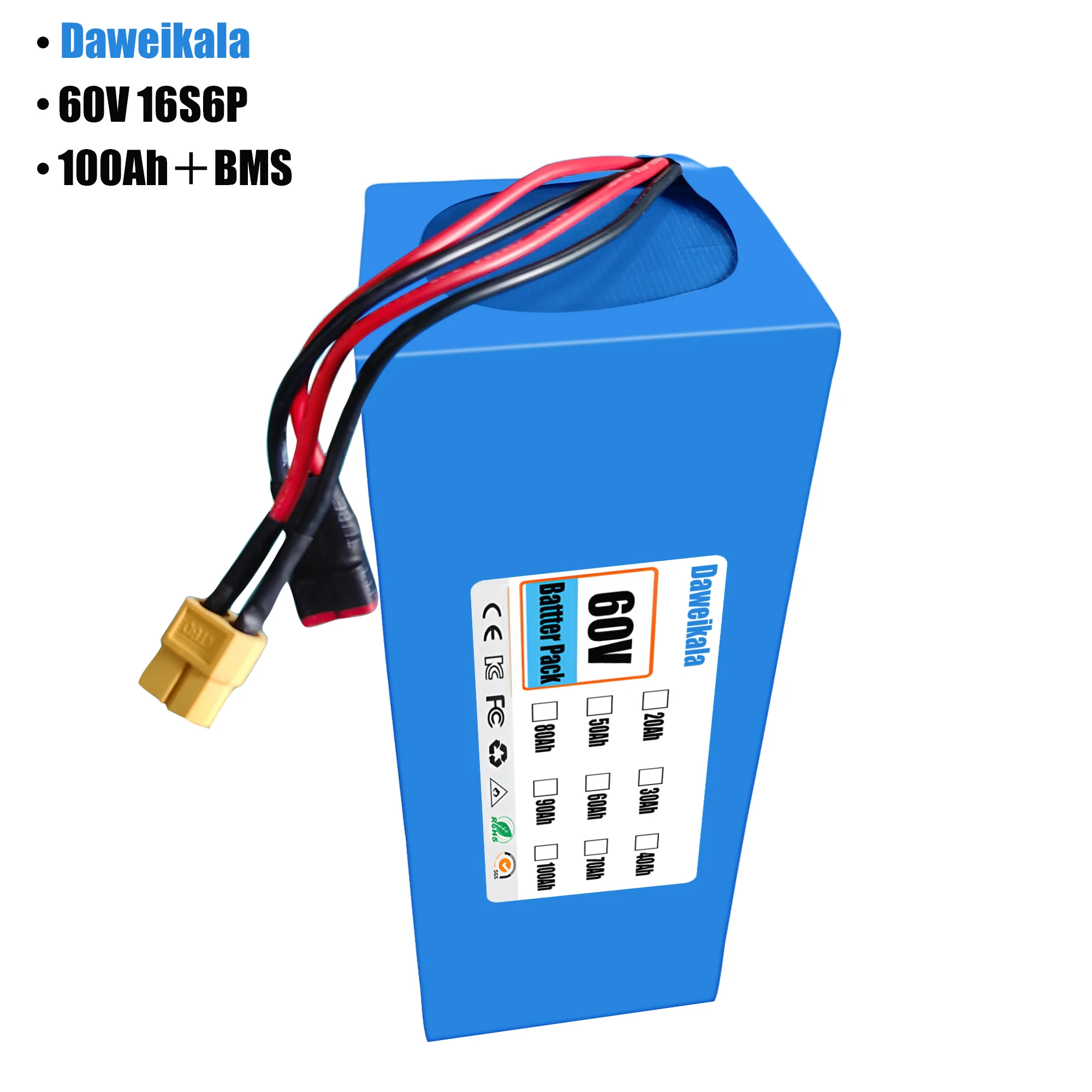 60V 100Ah 16S6P ebike battery  - 60V 50Ah Electric Scooter Battery 评论和价格