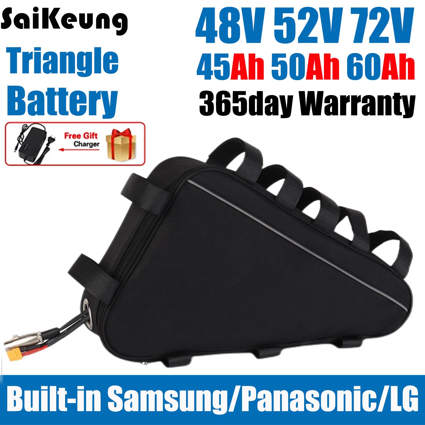 Cham Electric Bike Triangle 48 - 72V 50Ah 21700 Lithium Battery 评论和价格