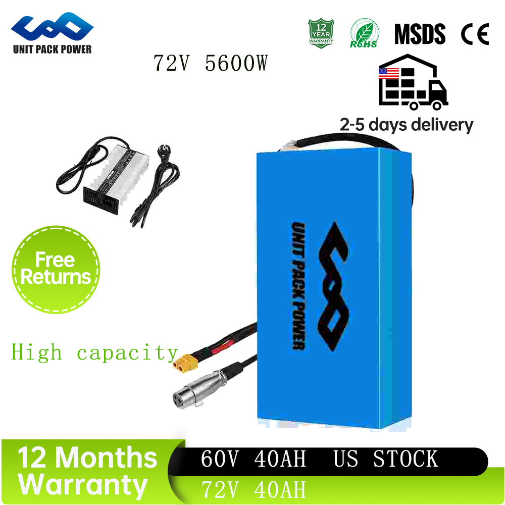 48V 40Ah 60V 72V Ebike Batteri - 72V 40Ah Lifepo4 Battery Pack 评论和价格